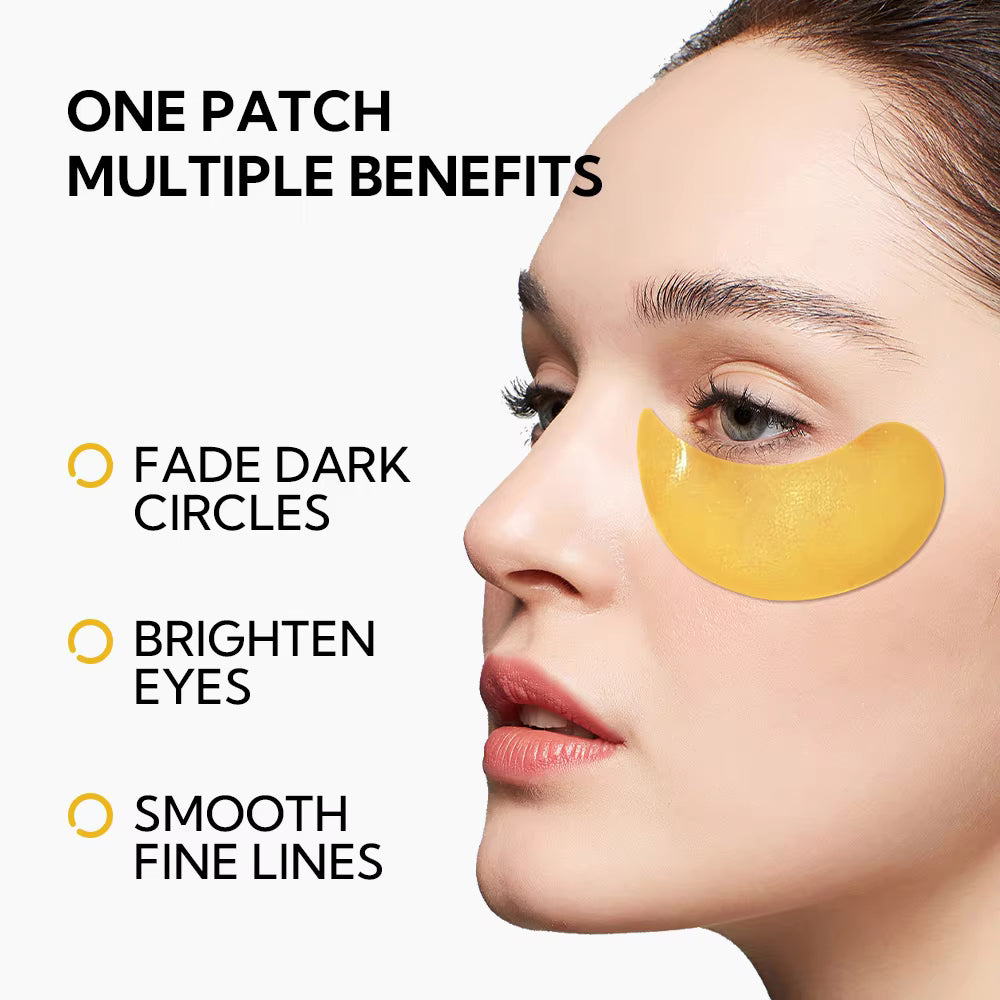 LANBENA 24K Gold Hydra-Gel Eye Patches with Green Tea – Collagen & Retinol Anti-Wrinkle Eye Masks