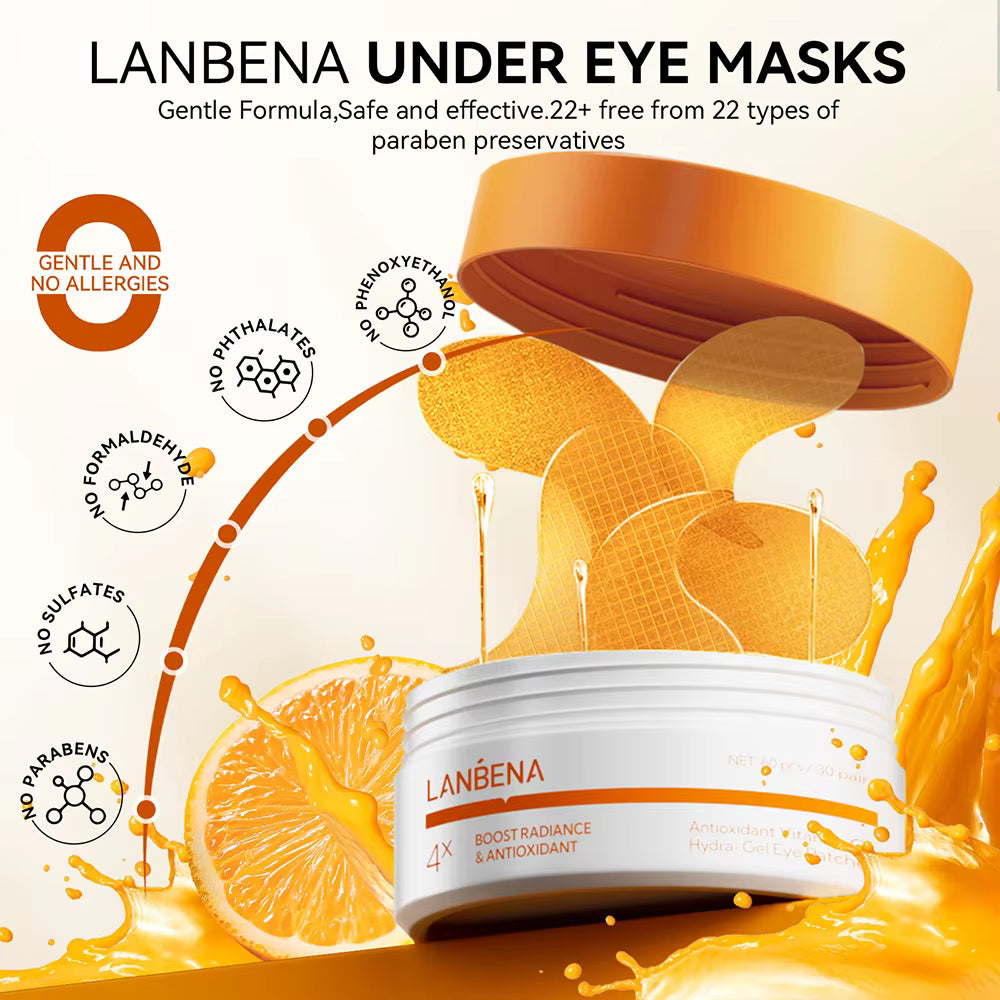 LANBENA Eye Patches - Vitamin C Hydra-Gel – Puffy Eye & Dark Circle Care