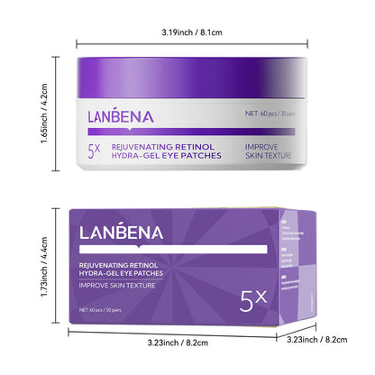 LANBENA Rejuvenating Retinol Hydra-Gel Eye Patches – Anti-Wrinkle & Dark Circle Care