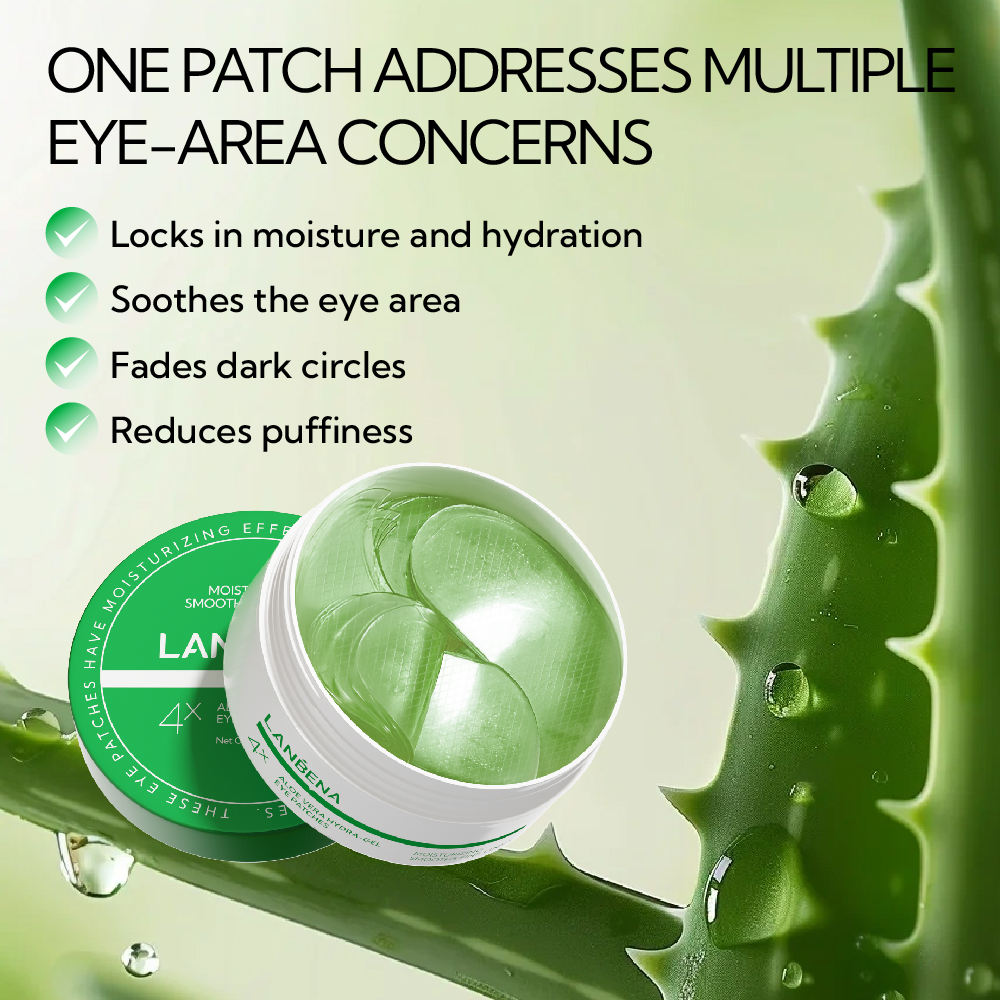 LANBENA Aloe Vera Hydra-Gel Eye Patches with Collagen – Anti-Wrinkle & Dark Circle Care