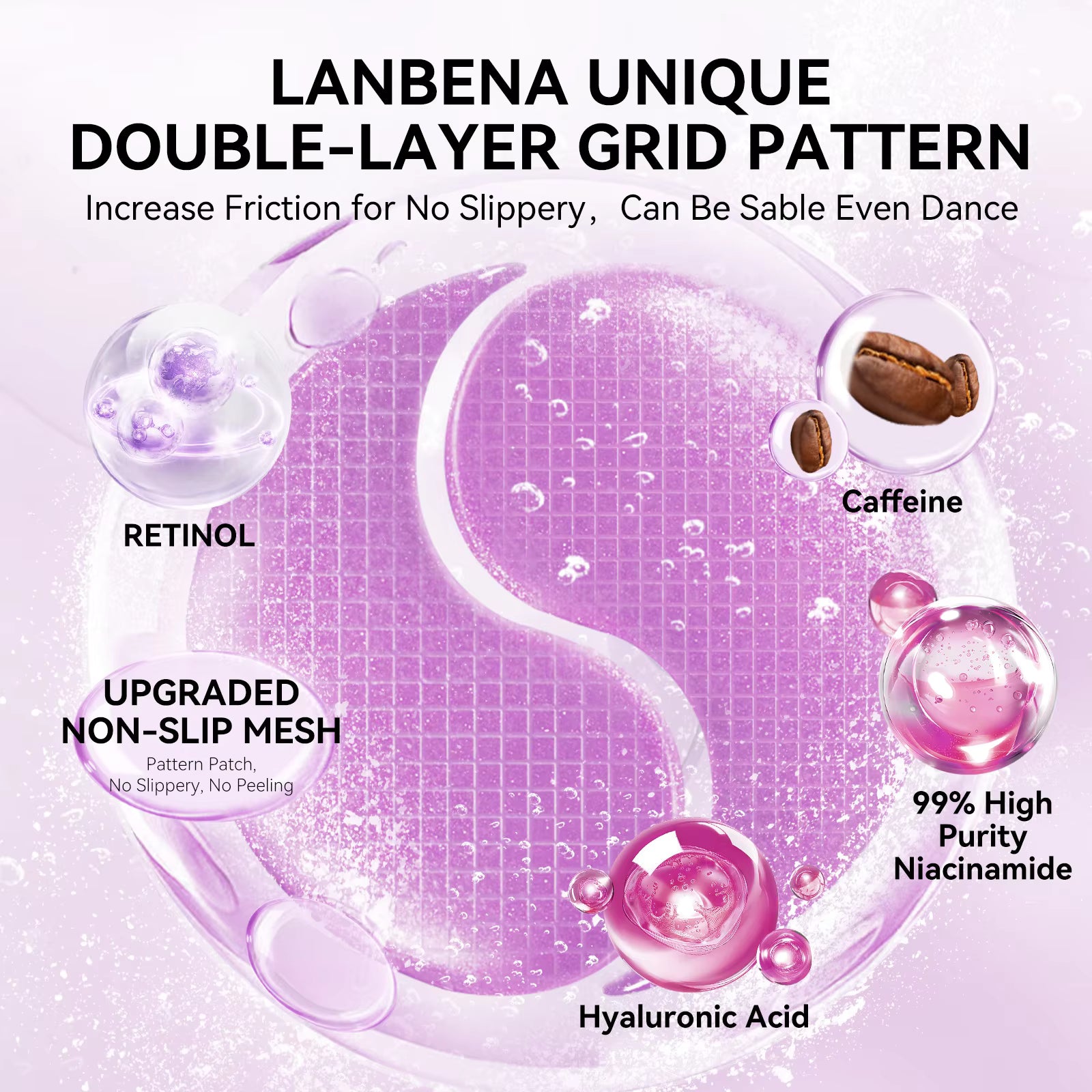 LANBENA Rejuvenating Retinol Hydra-Gel Eye Patches – Anti-Wrinkle & Dark Circle Care